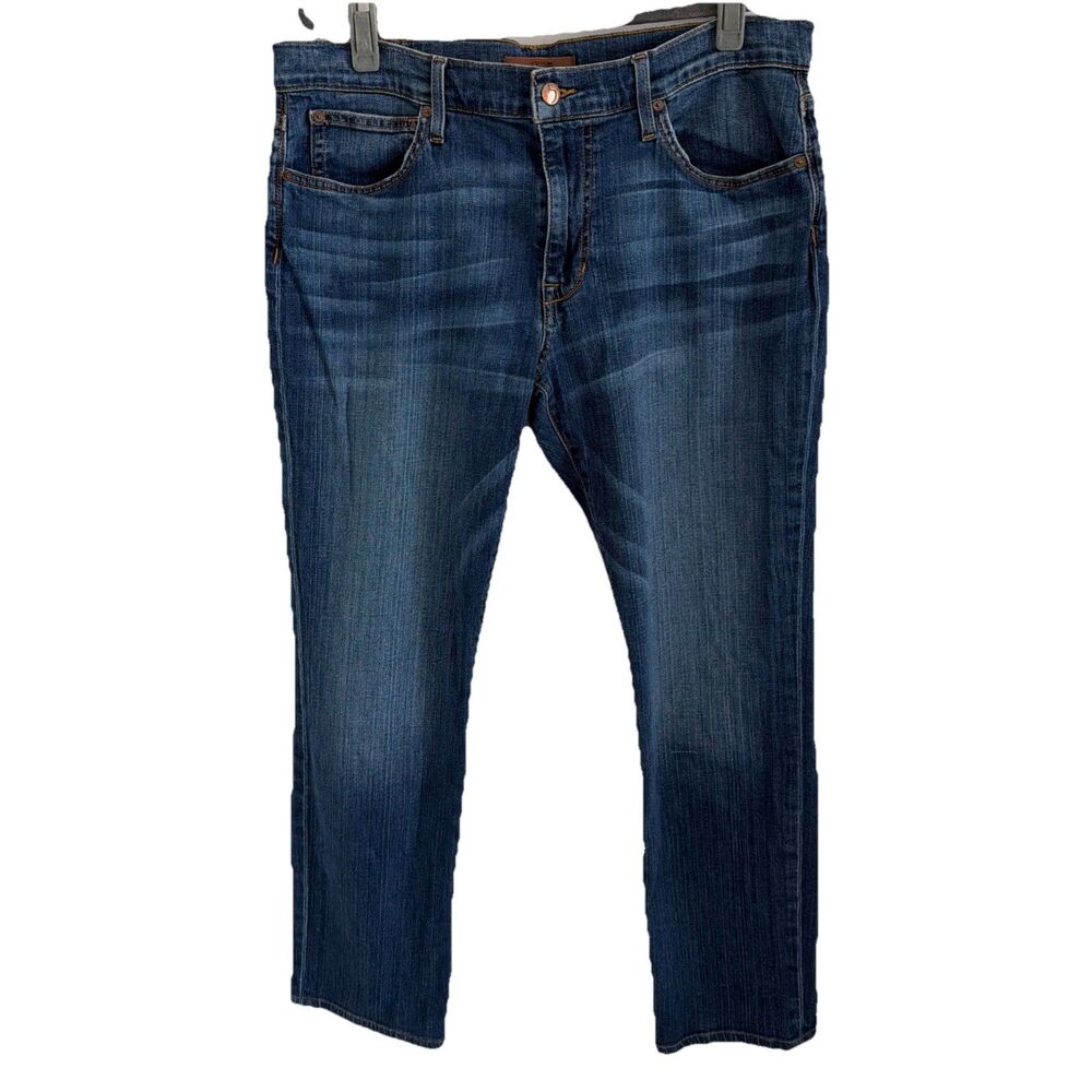 Joes Jeans Mens 36x31 Brixton Straight Narrow Leg Blue Denim Whiskering Fade EUC - Picture 3 of 16
